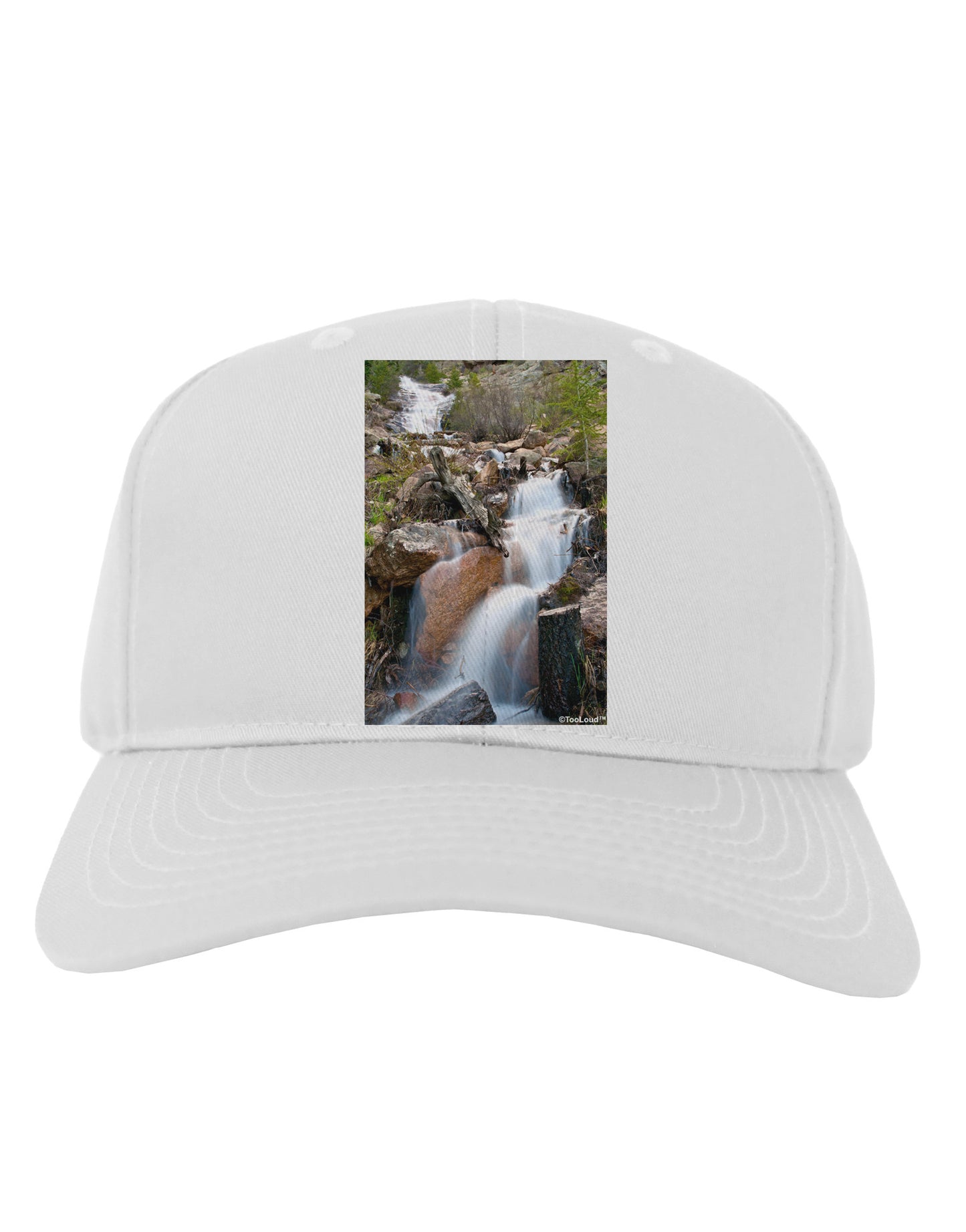 Colorado Waterfall Scene Adult Baseball Cap Hat-Baseball Cap-TooLoud-White-One Size-Davson Sales