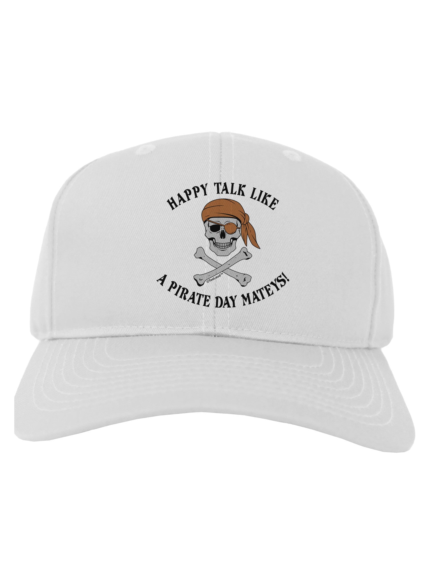 Pirate Day Mateys Adult Baseball Cap Hat-Baseball Cap-TooLoud-White-One Size-Davson Sales