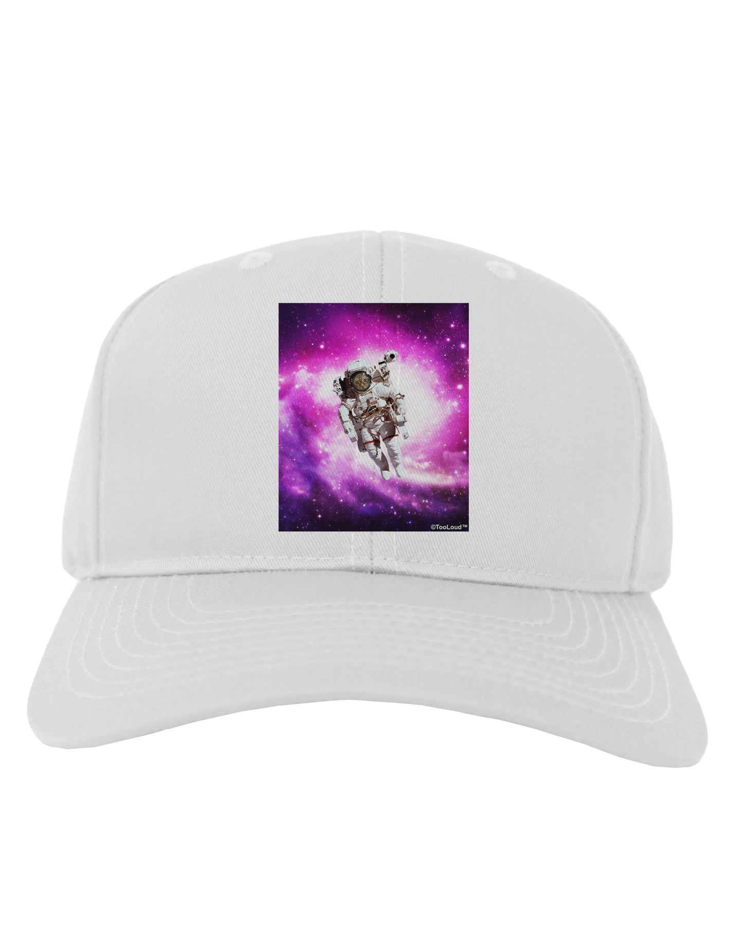 Astronaut Cat Adult Baseball Cap Hat-Baseball Cap-TooLoud-White-One Size-Davson Sales