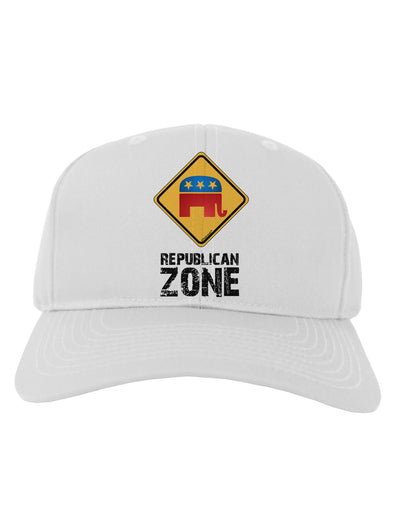 Republican Zone Adult Baseball Cap Hat-Baseball Cap-TooLoud-White-One Size-Davson Sales