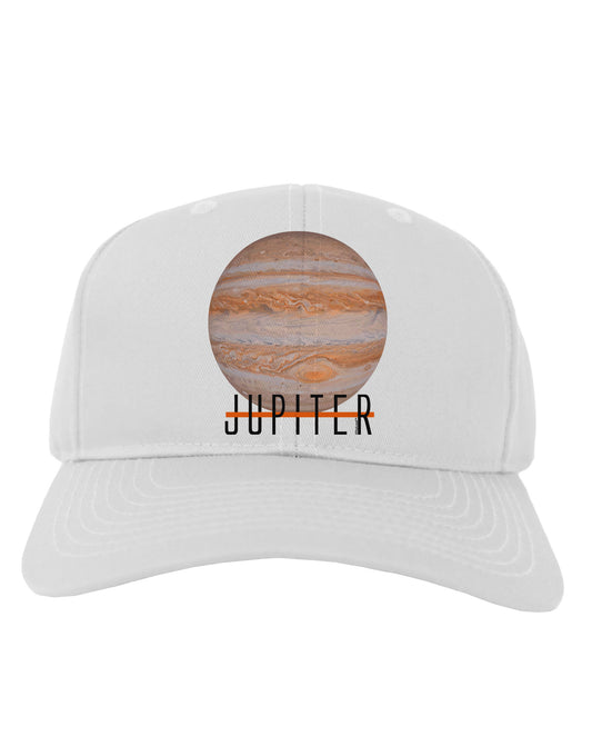 Planet Jupiter Earth Text Adult Baseball Cap Hat-Baseball Cap-TooLoud-White-One Size-Davson Sales