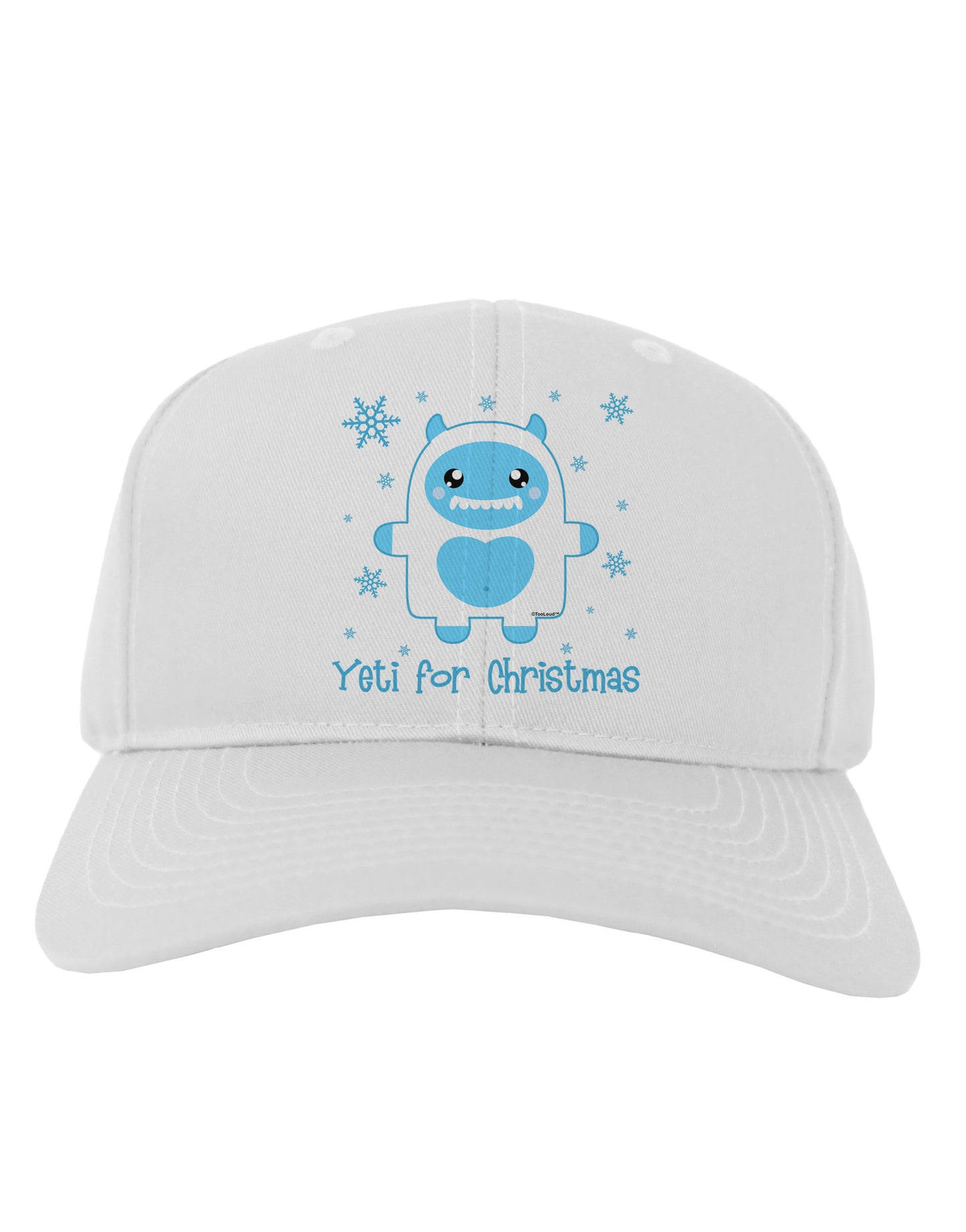 Yeti (Ready) for Christmas - Abominable Snowman Adult Baseball Cap Hat-Baseball Cap-TooLoud-White-One Size-Davson Sales