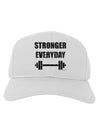 Stronger Everyday Gym Workout Adult Baseball Cap Hat-Baseball Cap-TooLoud-White-One Size-Davson Sales