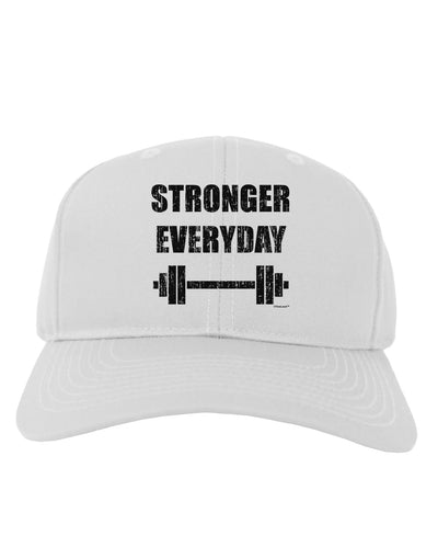 Stronger Everyday Gym Workout Adult Baseball Cap Hat-Baseball Cap-TooLoud-White-One Size-Davson Sales