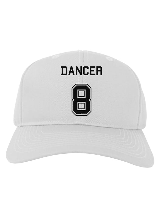 Reindeer Jersey - Dancer 8 Adult Baseball Cap Hat-Baseball Cap-TooLoud-White-One Size-Davson Sales