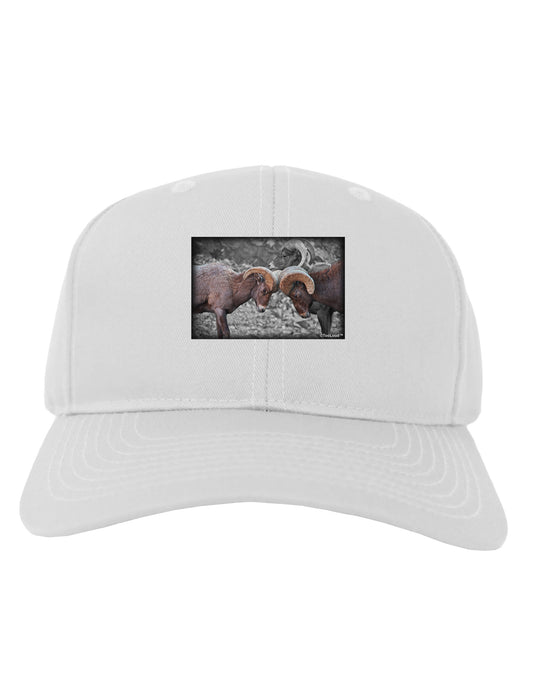 CO Bighorn Head Butt Desaturated Adult Baseball Cap Hat-Baseball Cap-TooLoud-White-One Size-Davson Sales