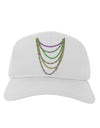 Mardi Gras Beads Necklaces Adult Baseball Cap Hat-Baseball Cap-TooLoud-White-One Size-Davson Sales