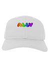 LGBT Ally Rainbow Text Adult Baseball Cap Hat by TooLoud-Baseball Cap-TooLoud-White-One Size-Davson Sales