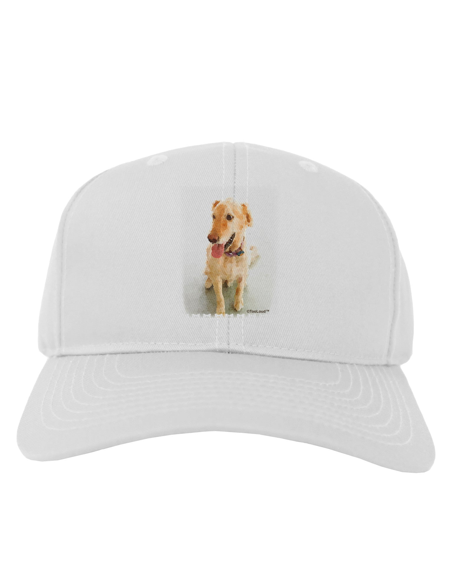 Golden Retriever Watercolor Adult Baseball Cap Hat-Baseball Cap-TooLoud-White-One Size-Davson Sales