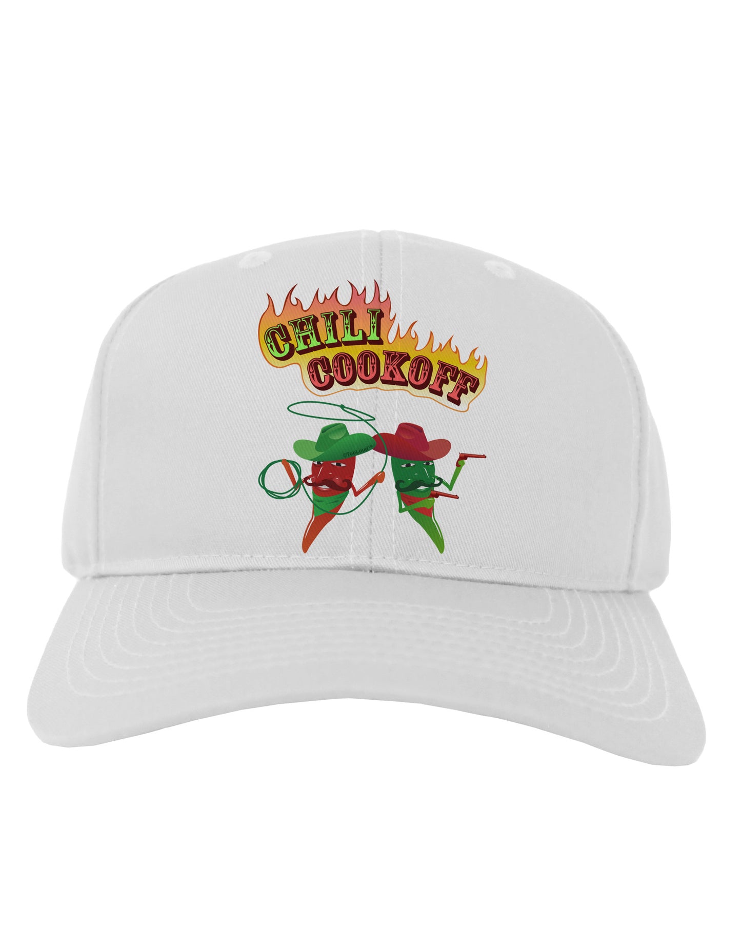 Cowboy Chili Cookoff Adult Baseball Cap Hat-Baseball Cap-TooLoud-White-One Size-Davson Sales