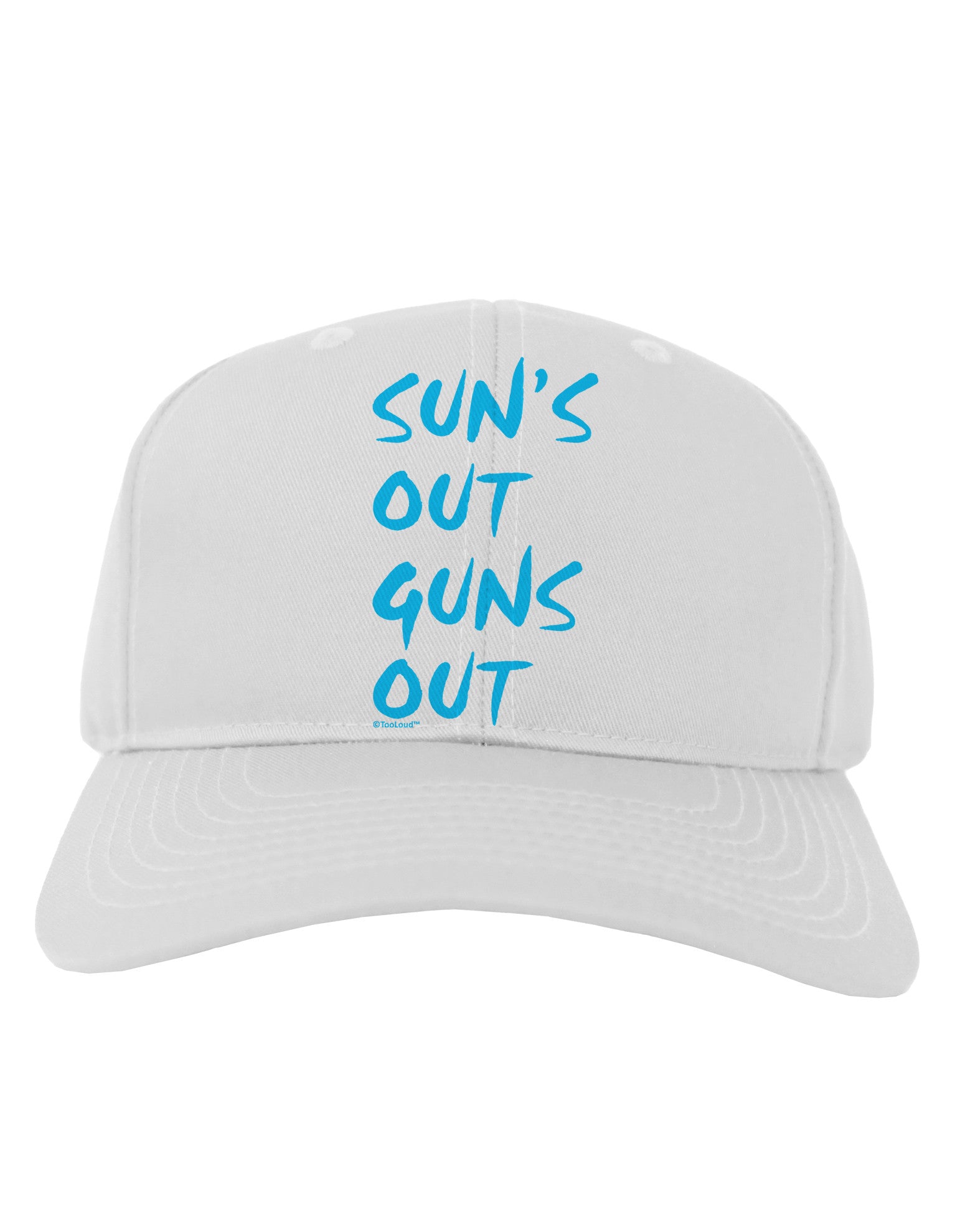 Suns Out Guns Out - Blue Adult Baseball Cap Hat-Baseball Cap-TooLoud-White-One Size-Davson Sales