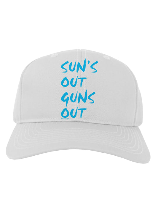 Suns Out Guns Out - Blue Adult Baseball Cap Hat-Baseball Cap-TooLoud-White-One Size-Davson Sales