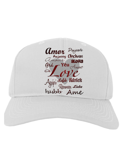 Love Languages Adult Baseball Cap Hat by TooLoud-Baseball Cap-TooLoud-White-One Size-Davson Sales