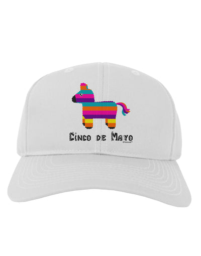 Colorful Pinata Design - Cinco de Mayo Adult Baseball Cap Hat by TooLoud-Baseball Cap-TooLoud-White-One Size-Davson Sales