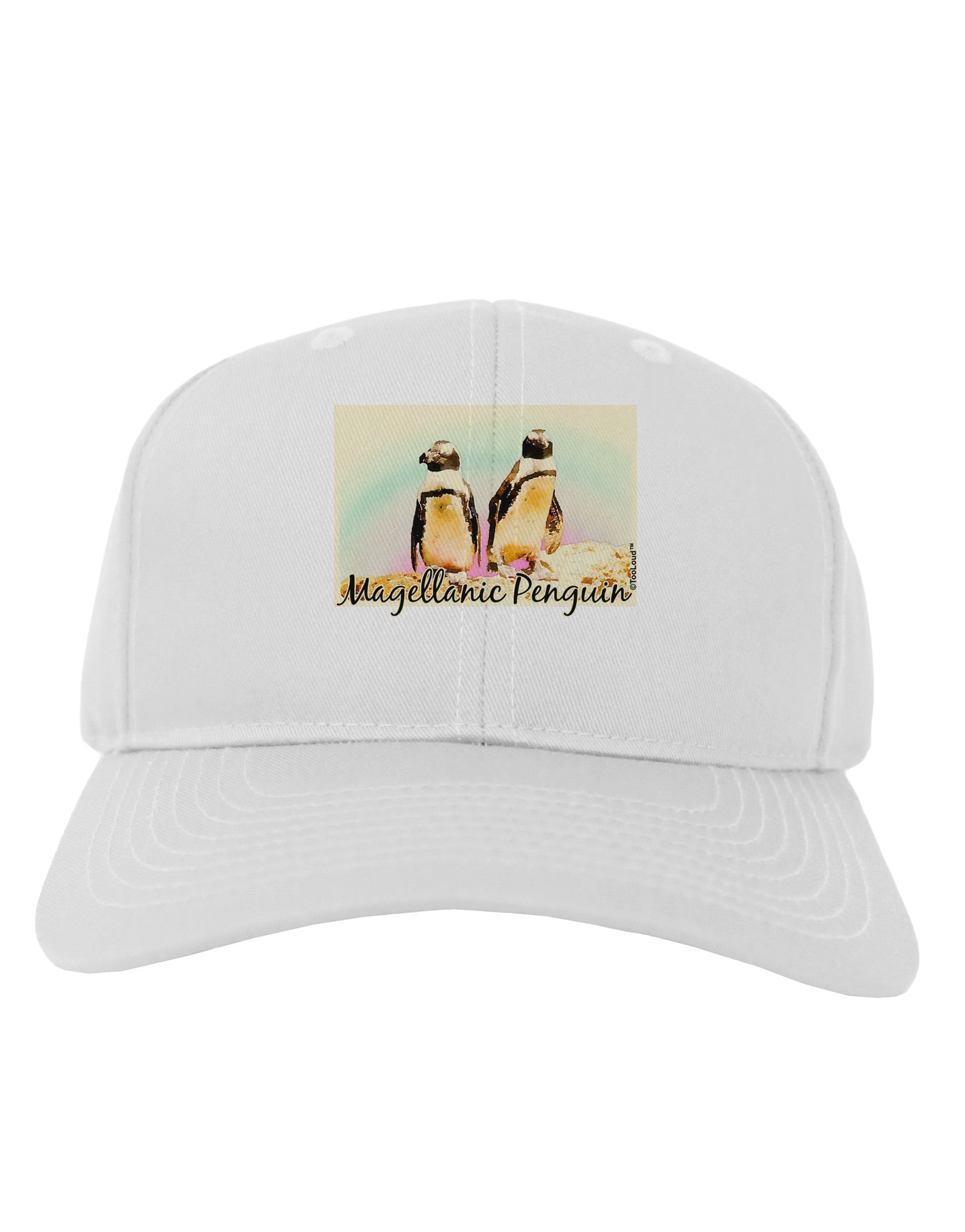 Magellanic Penguin Text Adult Baseball Cap Hat-Baseball Cap-TooLoud-White-One Size-Davson Sales