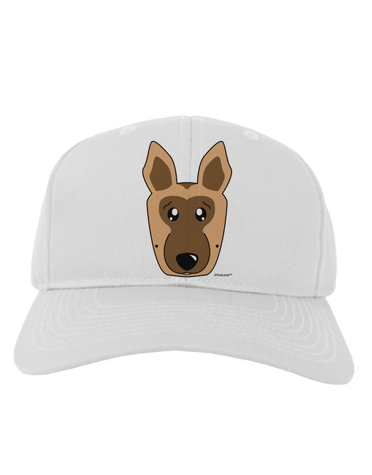 Cute German Shepherd Dog Adult Baseball Cap Hat by TooLoud-Baseball Cap-TooLoud-White-One Size-Davson Sales