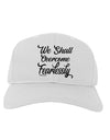 We shall Overcome Fearlessly Adult Baseball Cap Hat-Baseball Cap-TooLoud-White-One-Size-Fits-Most-Davson Sales