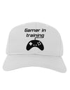 Gamer In Training BnW Adult Baseball Cap Hat-Baseball Cap-TooLoud-White-One Size-Davson Sales