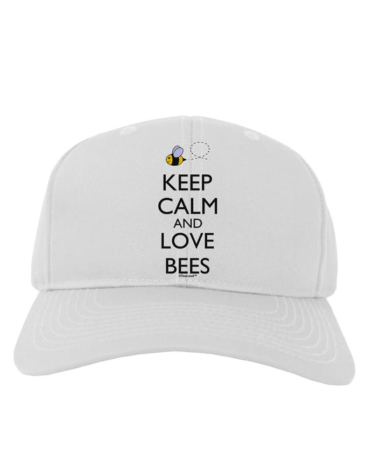 Keep Calm and Love Bees Color Adult Baseball Cap Hat-Baseball Cap-TooLoud-White-One Size-Davson Sales