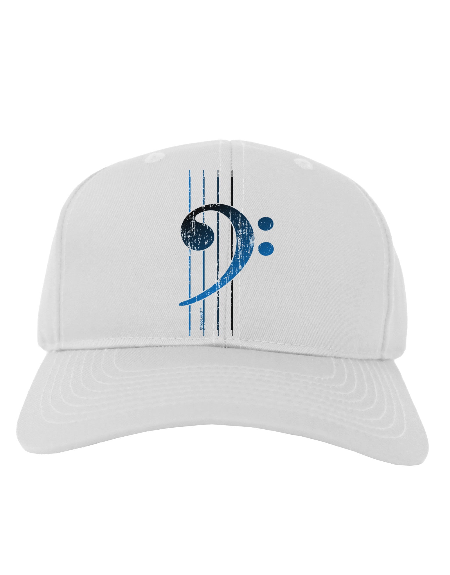 Distressed Bass Strings Adult Baseball Cap Hat-Baseball Cap-TooLoud-White-One Size-Davson Sales