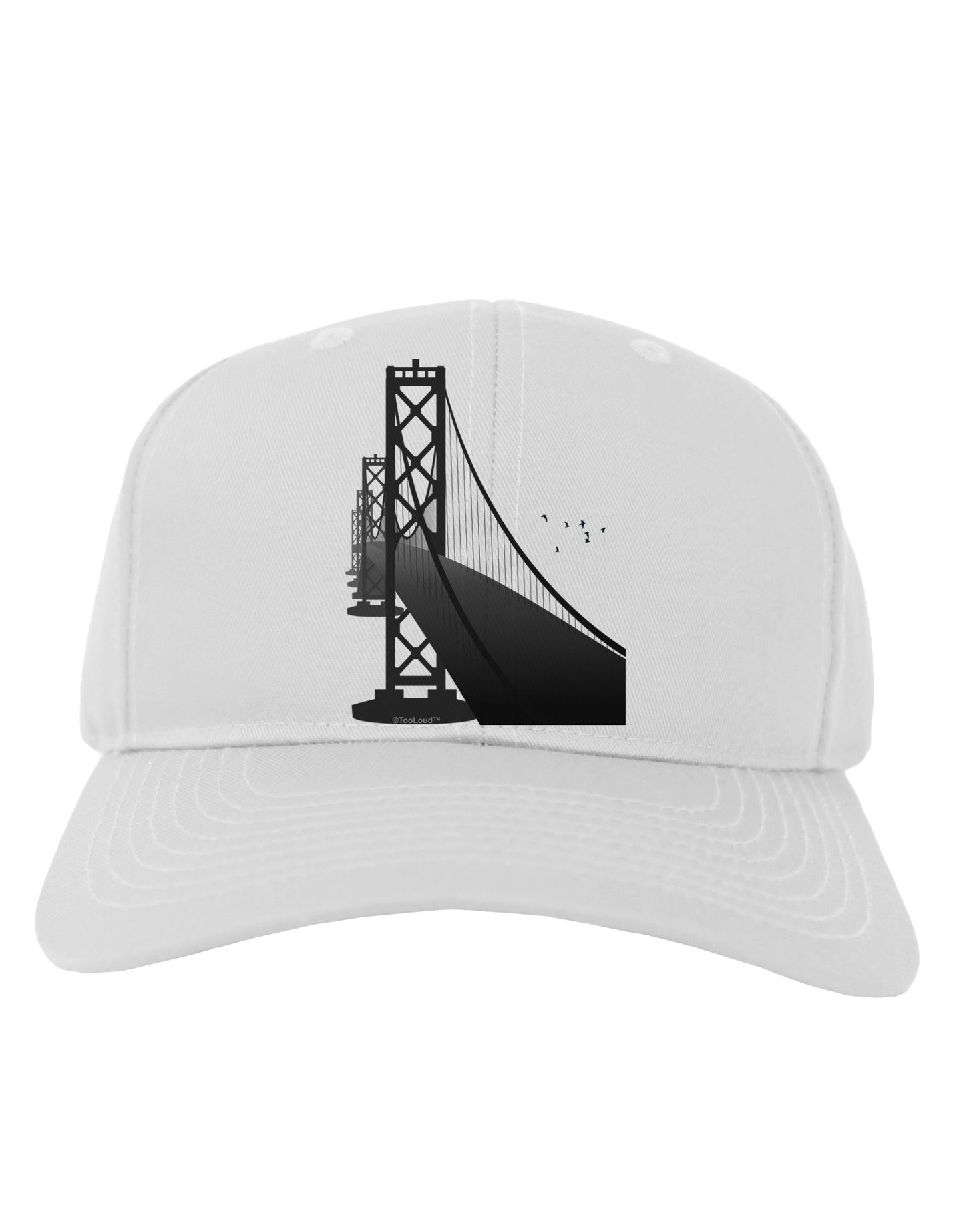 San Francisco Bay Bridge Adult Baseball Cap Hat-Baseball Cap-TooLoud-White-One Size-Davson Sales