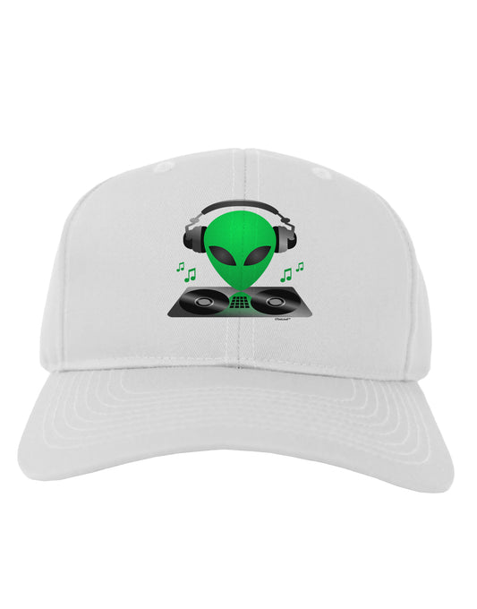 Alien DJ Adult Baseball Cap Hat-Baseball Cap-TooLoud-White-One Size-Davson Sales