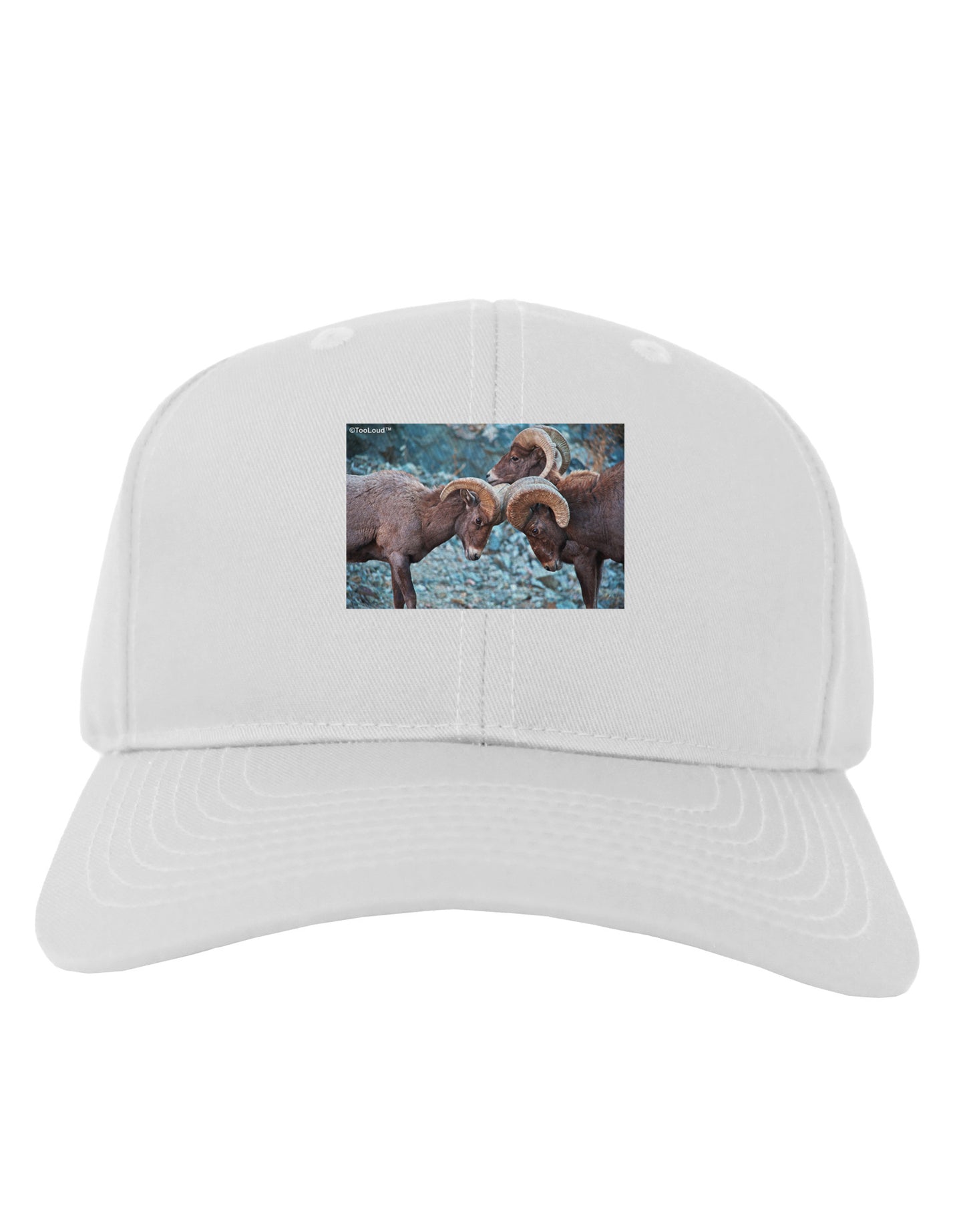CO Bighorn Head Butt Adult Baseball Cap Hat-Baseball Cap-TooLoud-White-One Size-Davson Sales