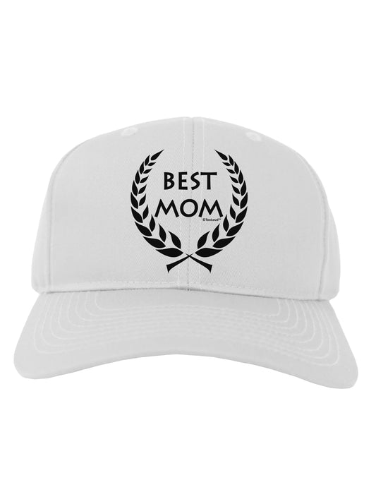 Best Mom - Wreath Design Adult Baseball Cap Hat by TooLoud-Baseball Cap-TooLoud-White-One Size-Davson Sales