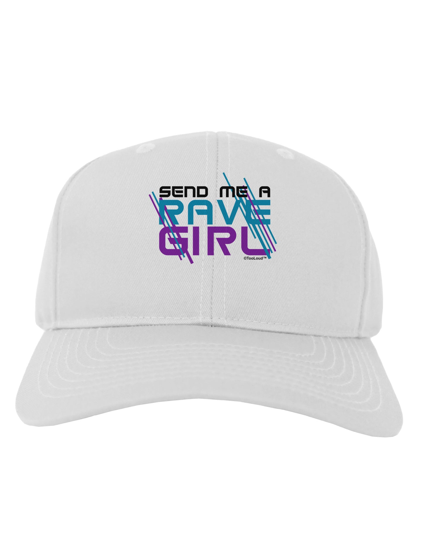 Send Me A Rave Girl Adult Baseball Cap Hat-Baseball Cap-TooLoud-White-One Size-Davson Sales