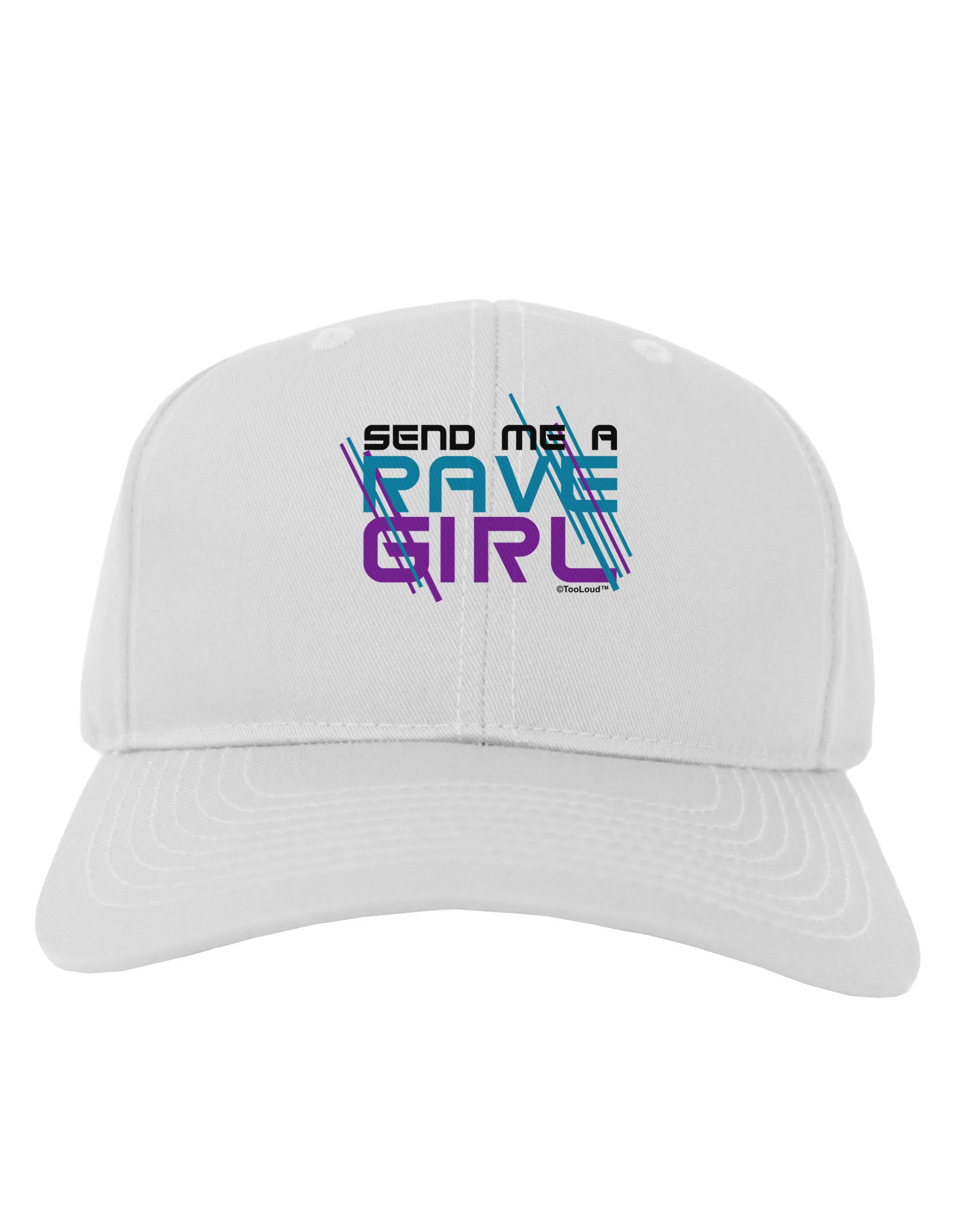 Send Me A Rave Girl Adult Baseball Cap Hat-Baseball Cap-TooLoud-White-One Size-Davson Sales