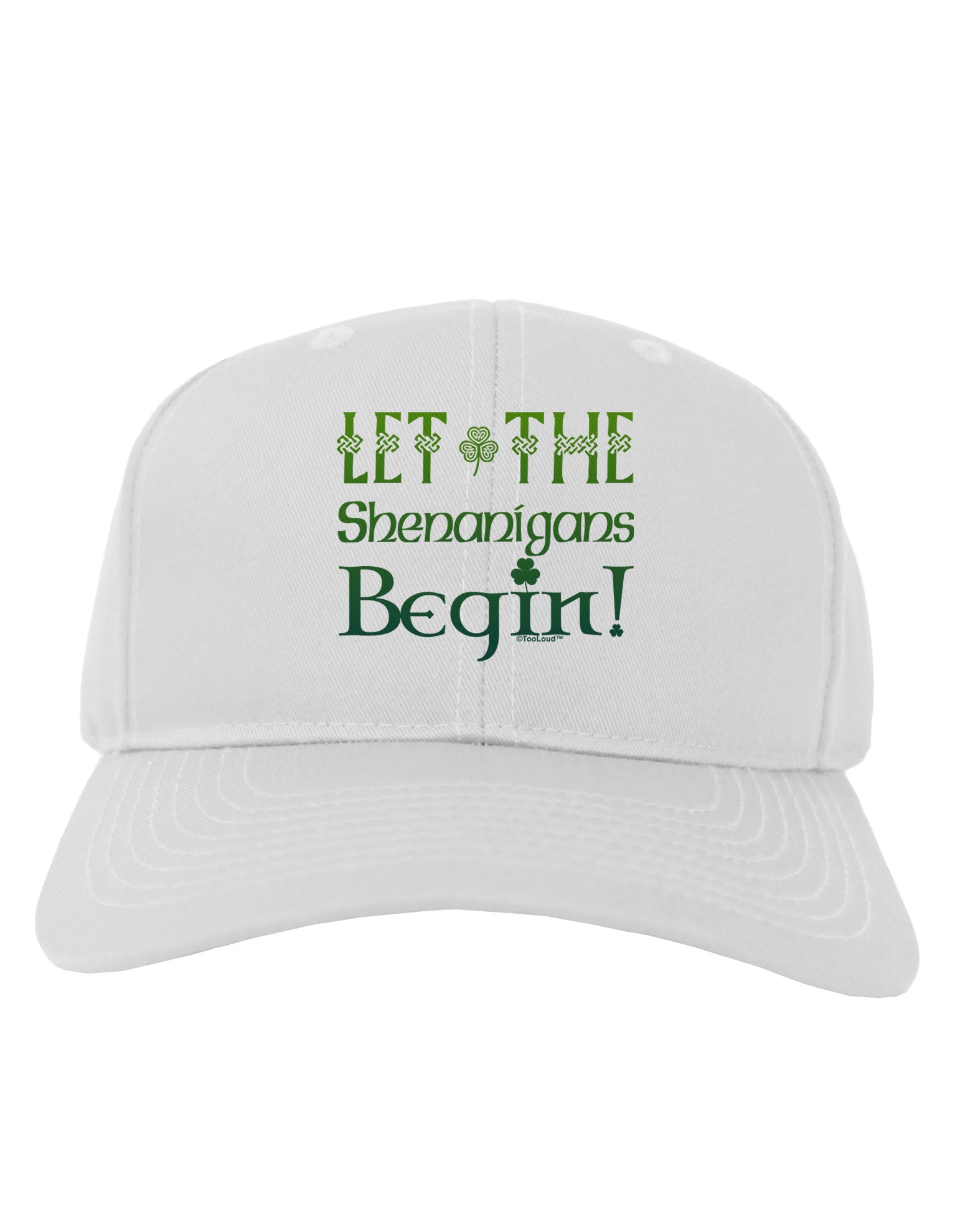 Let the Shenanigans Begin Adult Baseball Cap Hat-Baseball Cap-TooLoud-White-One Size-Davson Sales