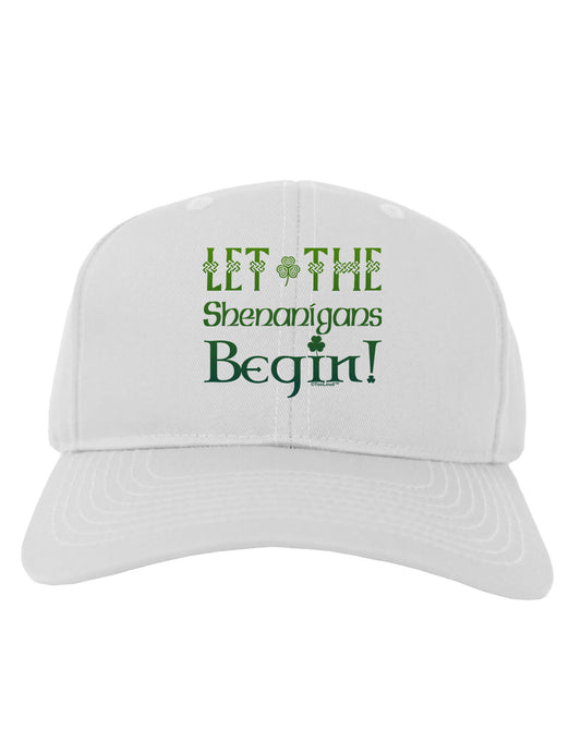 Let the Shenanigans Begin Adult Baseball Cap Hat-Baseball Cap-TooLoud-White-One Size-Davson Sales