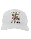 America is Strong We will Overcome This Adult Baseball Cap Hat-Baseball Cap-TooLoud-White-One-Size-Fits-Most-Davson Sales