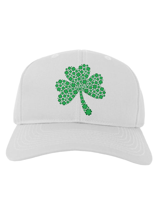 St. Patrick's Day Shamrock Design - Shamrocks Adult Baseball Cap Hat by TooLoud-Baseball Cap-TooLoud-White-One Size-Davson Sales