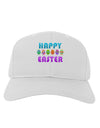 Happy Easter Decorated Eggs Adult Baseball Cap Hat-Baseball Cap-TooLoud-White-One Size-Davson Sales