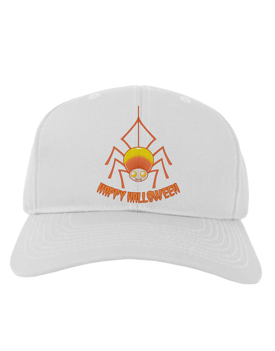 Cute Candy Corn Spider - Happy Halloween Adult Baseball Cap Hat-Baseball Cap-TooLoud-White-One Size-Davson Sales