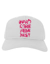 Hardcore Feminist - Pink Adult Baseball Cap Hat-Baseball Cap-TooLoud-White-One Size-Davson Sales