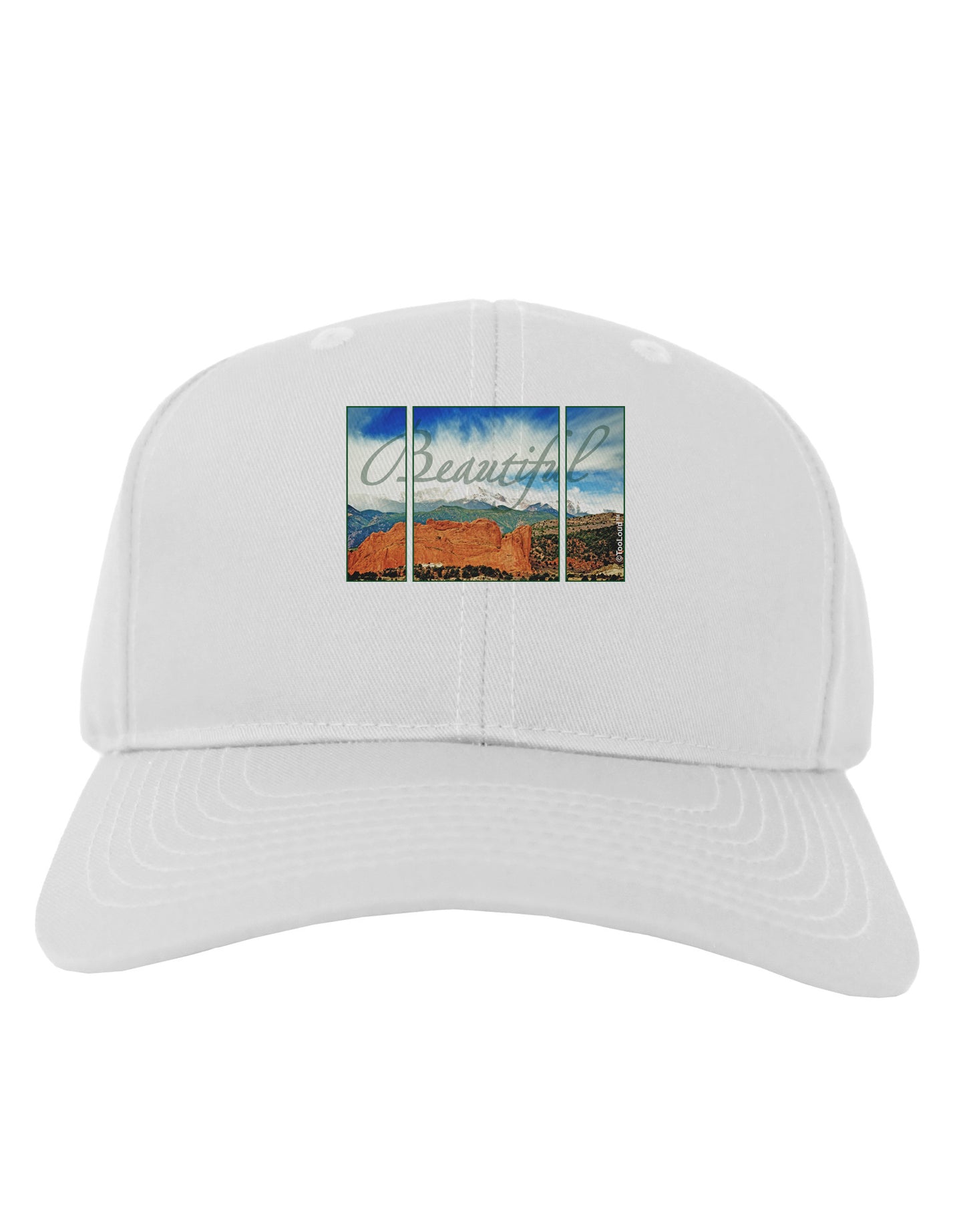 CO Beautiful View Text Adult Baseball Cap Hat-Baseball Cap-TooLoud-White-One Size-Davson Sales
