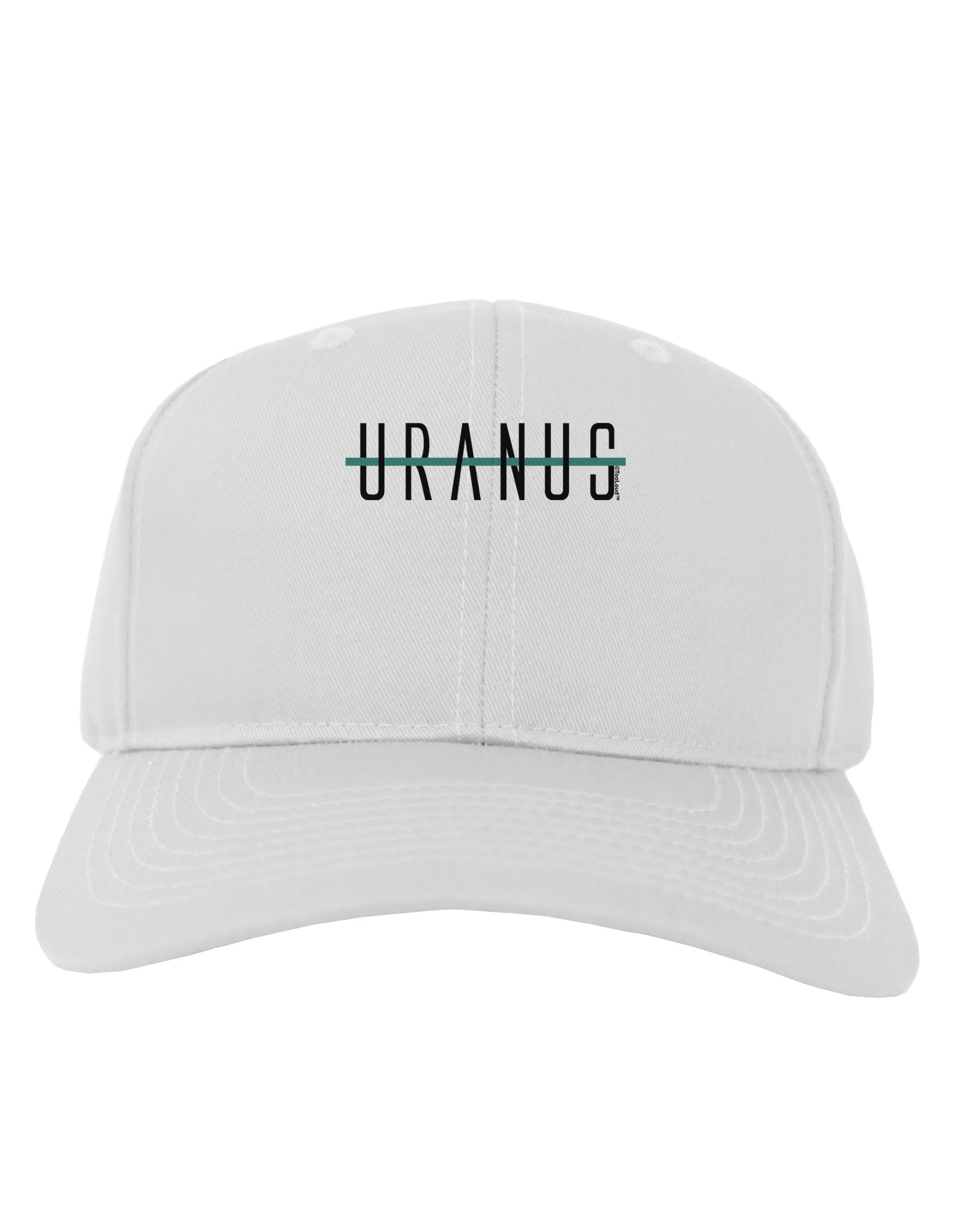Planet Uranus Text Only Adult Baseball Cap Hat-Baseball Cap-TooLoud-White-One Size-Davson Sales