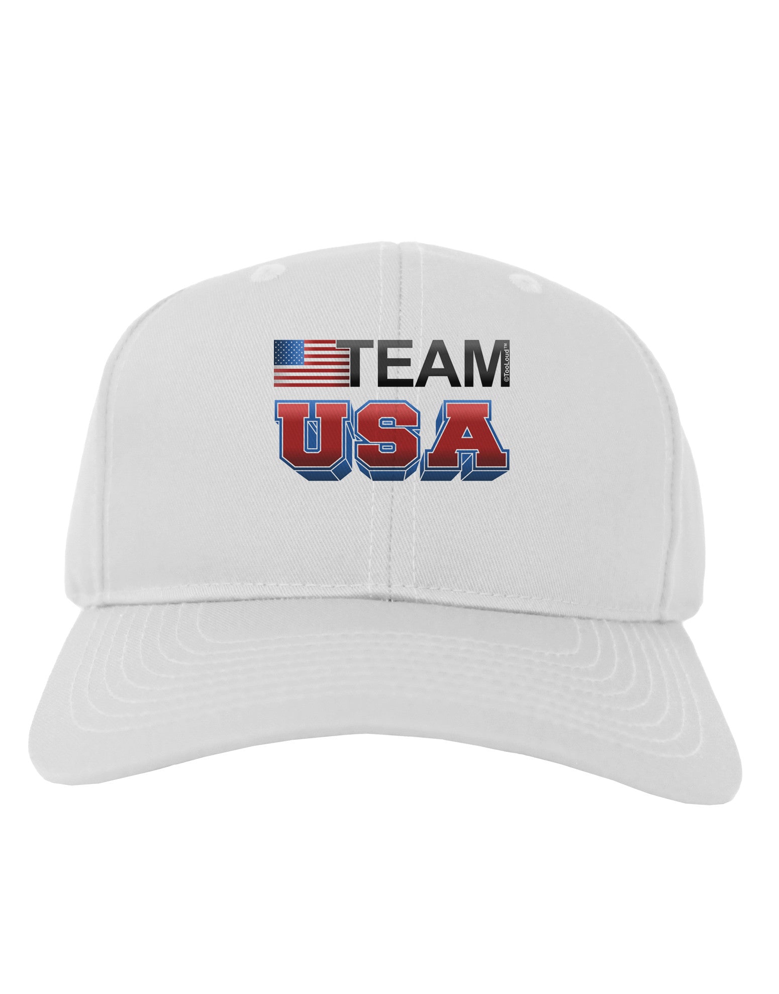 Sporty Team USA Adult Baseball Cap Hat-Baseball Cap-TooLoud-White-One Size-Davson Sales