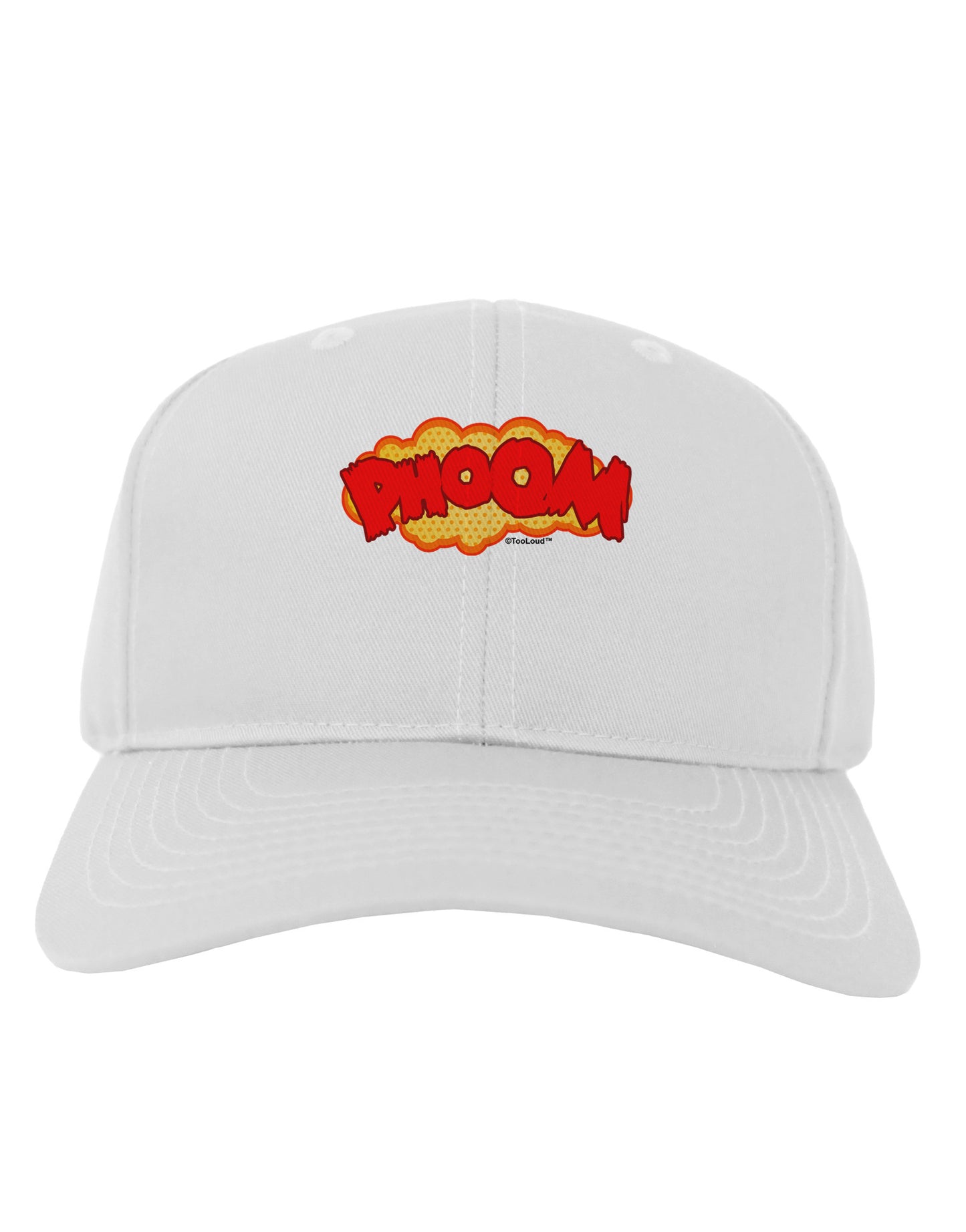 Onomatopoeia PHOOM Adult Baseball Cap Hat-Baseball Cap-TooLoud-White-One Size-Davson Sales