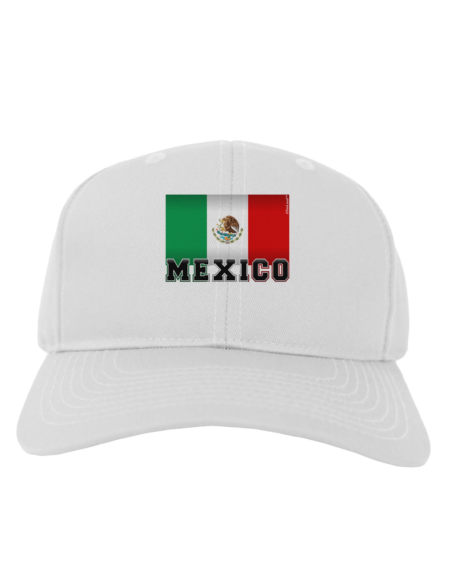 Mexico Flag Adult Baseball Cap Hat-Baseball Cap-TooLoud-White-One Size-Davson Sales