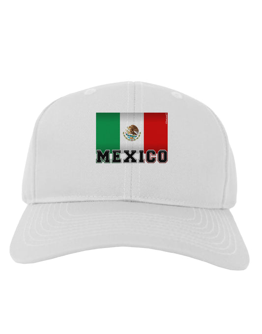Mexico Flag Adult Baseball Cap Hat-Baseball Cap-TooLoud-White-One Size-Davson Sales
