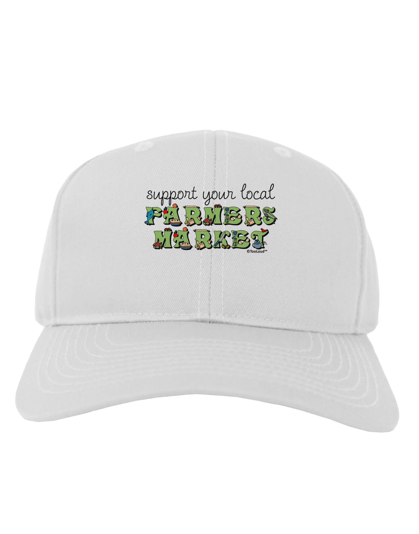 Support Your Local Farmers Market - Color Adult Baseball Cap Hat-Baseball Cap-TooLoud-White-One Size-Davson Sales