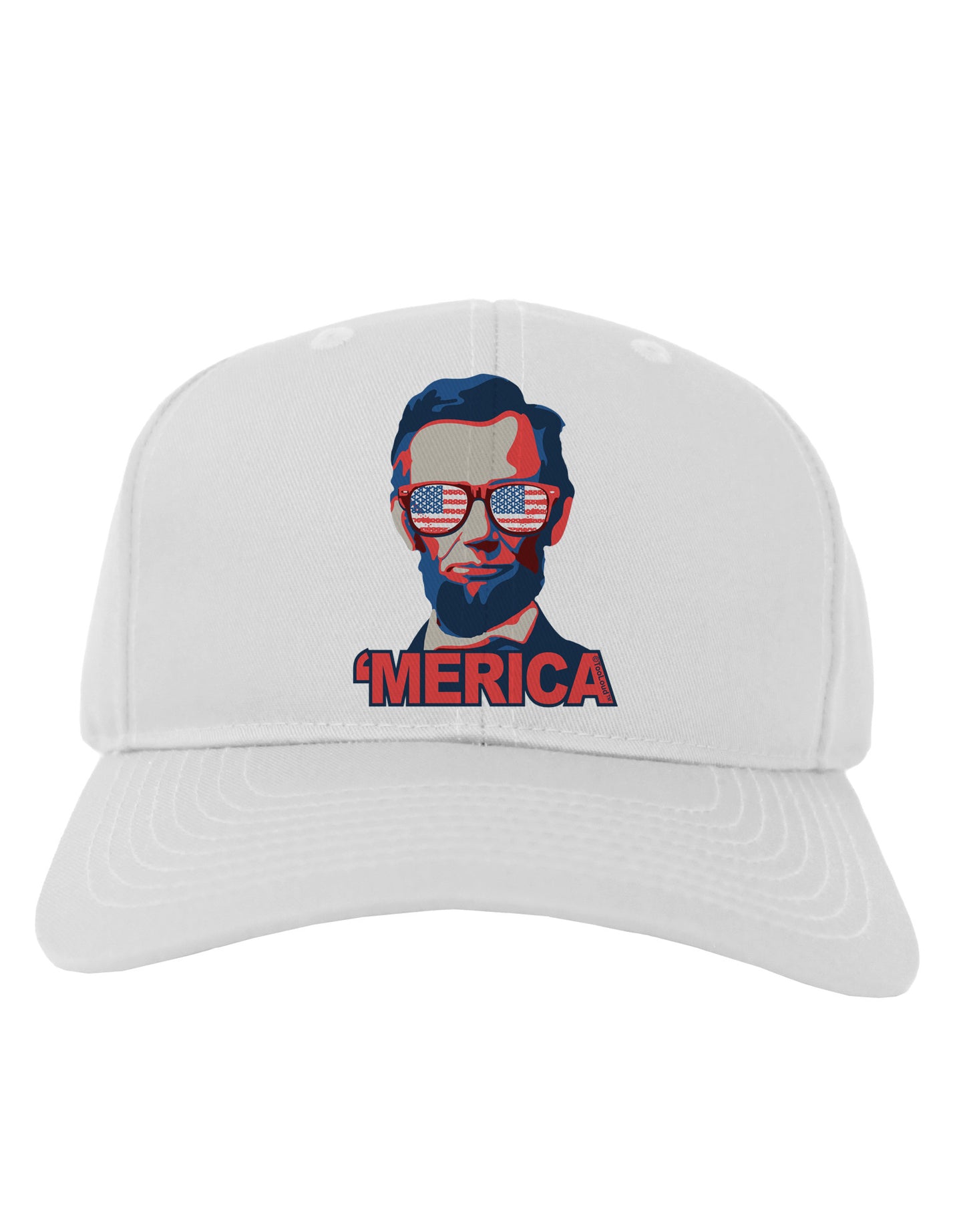 Lincoln Merica Adult Baseball Cap Hat-Baseball Cap-TooLoud-White-One Size-Davson Sales