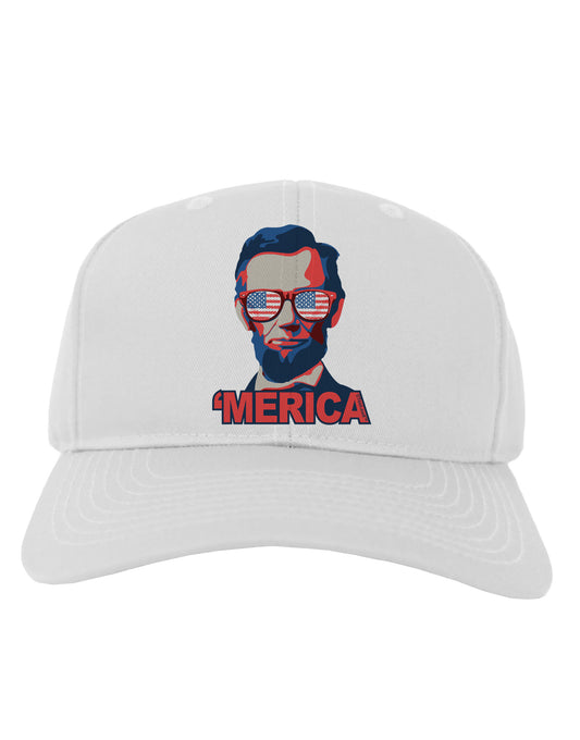 Lincoln Merica Adult Baseball Cap Hat-Baseball Cap-TooLoud-White-One Size-Davson Sales