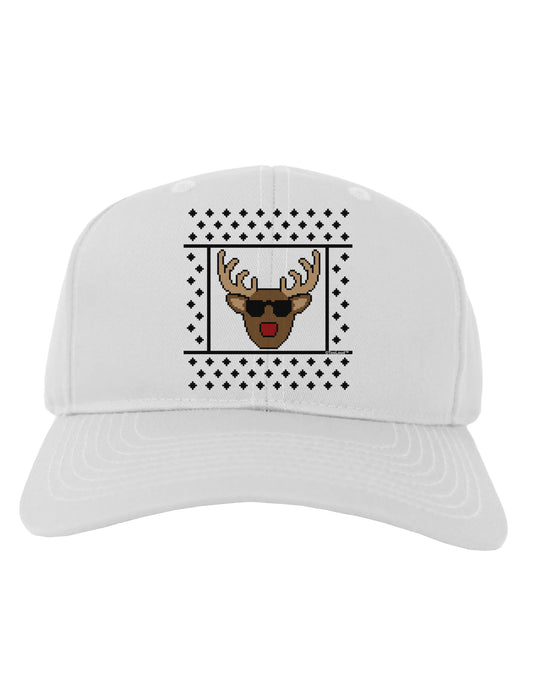 Cool Rudolph Sweater Adult Baseball Cap Hat-Baseball Cap-TooLoud-White-One Size-Davson Sales