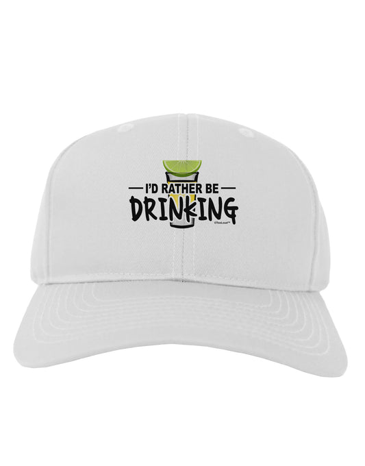 I'd Rather Be Drinking Adult Baseball Cap Hat-Baseball Cap-TooLoud-White-One Size-Davson Sales