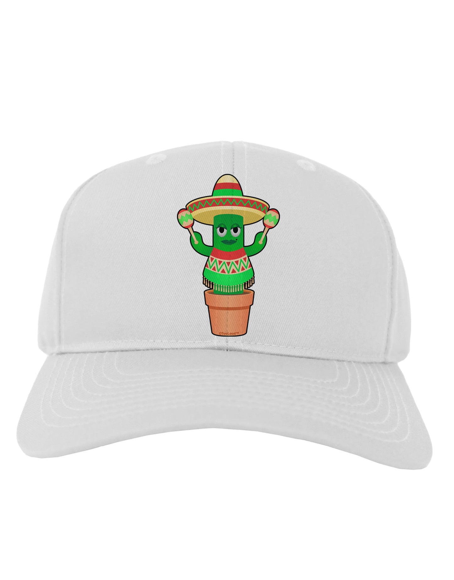 Fiesta Cactus Poncho Adult Baseball Cap Hat-Baseball Cap-TooLoud-White-One Size-Davson Sales