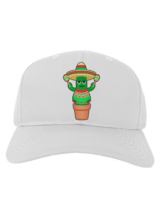 Fiesta Cactus Poncho Adult Baseball Cap Hat-Baseball Cap-TooLoud-White-One Size-Davson Sales